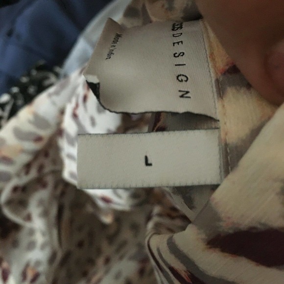 Asos Design Shirt Womens Sz L Beige Leopard Print Chiffon Sheer Tunic Top - Picture 6 of 9